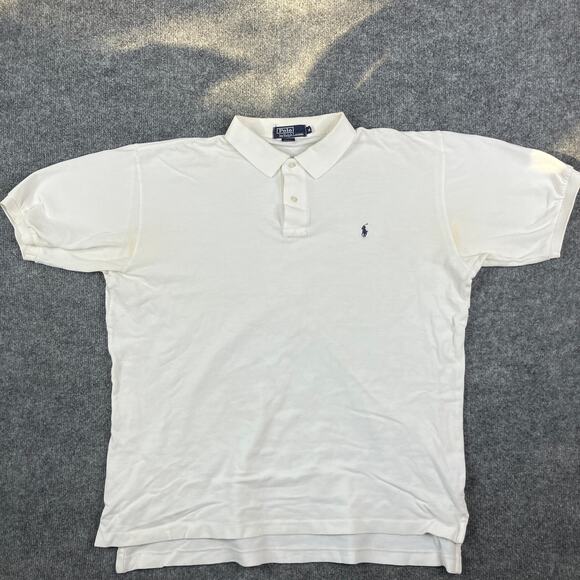 Polo Ralph Lauren Polo Mens XL White Short Sleeve Classic Fit Logo Golf Shirt - Picture 1 of 8